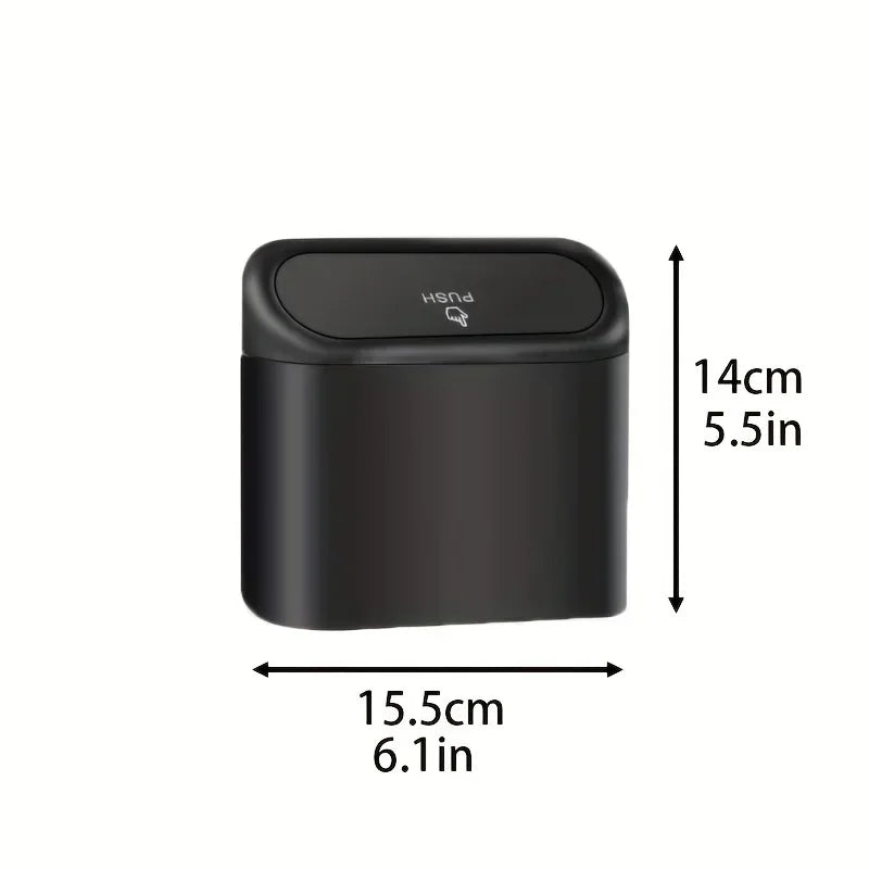 Clean Ride Essential – Mini Car Trash Can with Lid & Bonus Garbage Bags