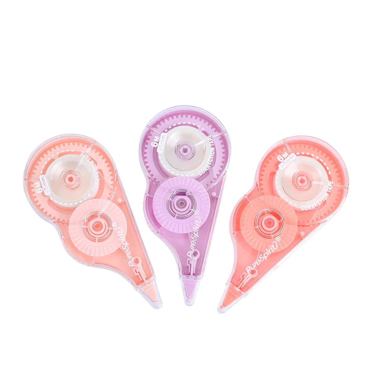 3-Pack Film-Based Correction Tape – White Mistake Out with Transparent 5mm Dispenser (16.4ft) for School & Office Use