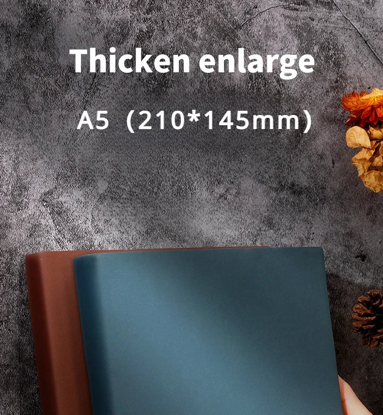 A5 Soft Leather Notebook with 120 Inner Pages, Waterproof Cover and Comfortable Touch