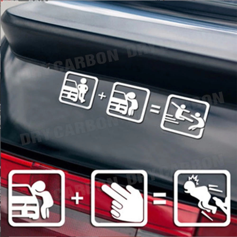 Creative Don't Touch My Car Car Sticker Decals - Funny Exterior Auto Decals for Universal Car Window Accessories