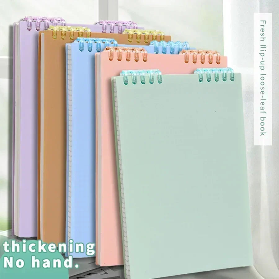 A5 Spiral Notebook – 60 Thick Lined Sheets with Loose-Leaf Binding for School, Study & Office Supplies