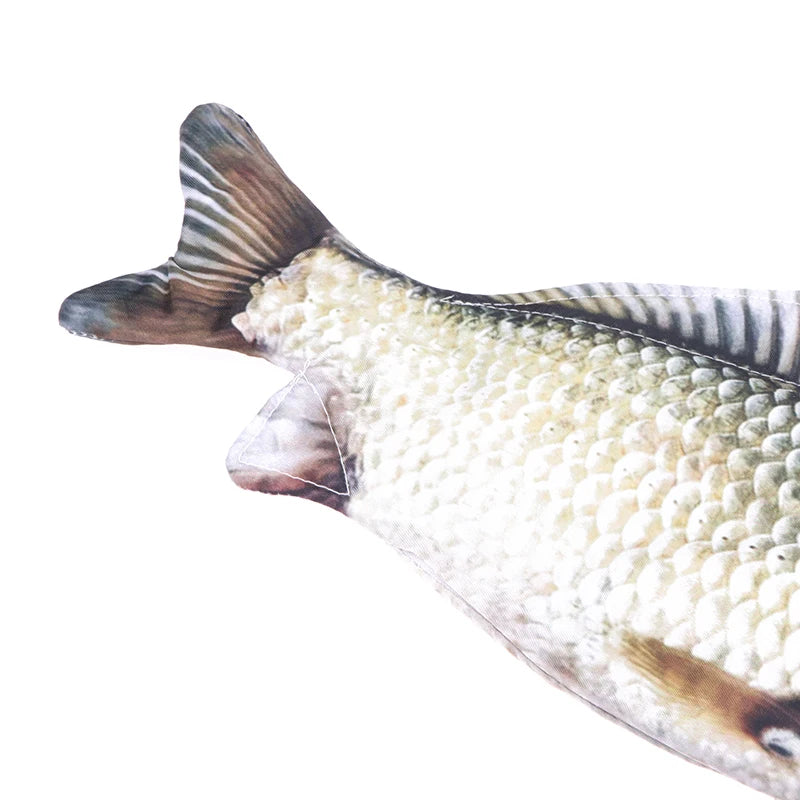 Realistic Crucian Carp Pencil Case – Fish-Shaped Zipper Pouch for School, Makeup & Back-to-School Stationery