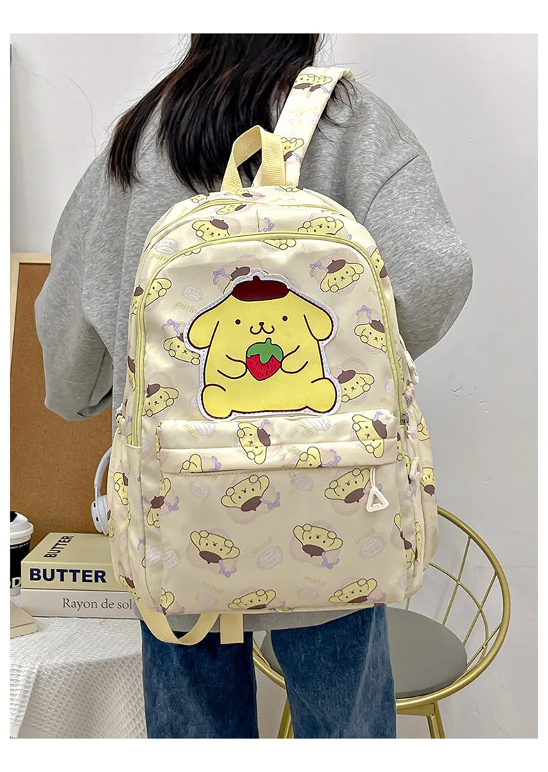 Cinnamoroll PlushTech Backpack – Kawaii Sanrio Schoolbag with Laptop Compartment for Kids & Teens!
