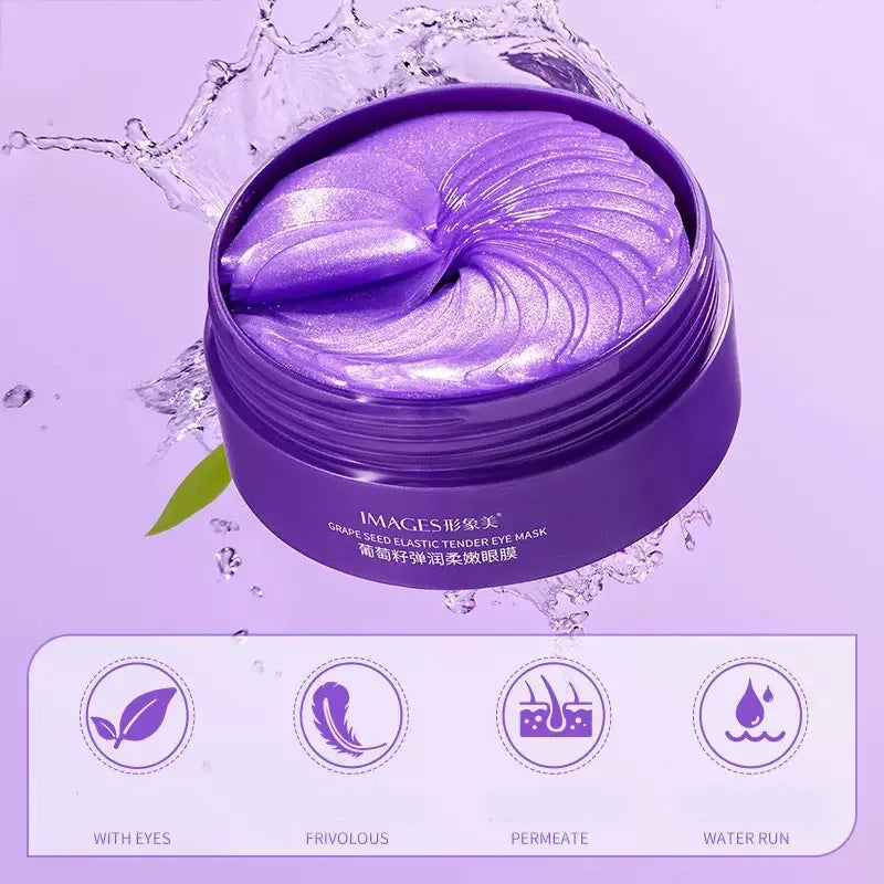 Grape Anti-aging Moisturizing Collagen Eye Mask Anti Dark Circles Dry Eyes Masks Beauty Skin Care Eye Patches 60Pcs