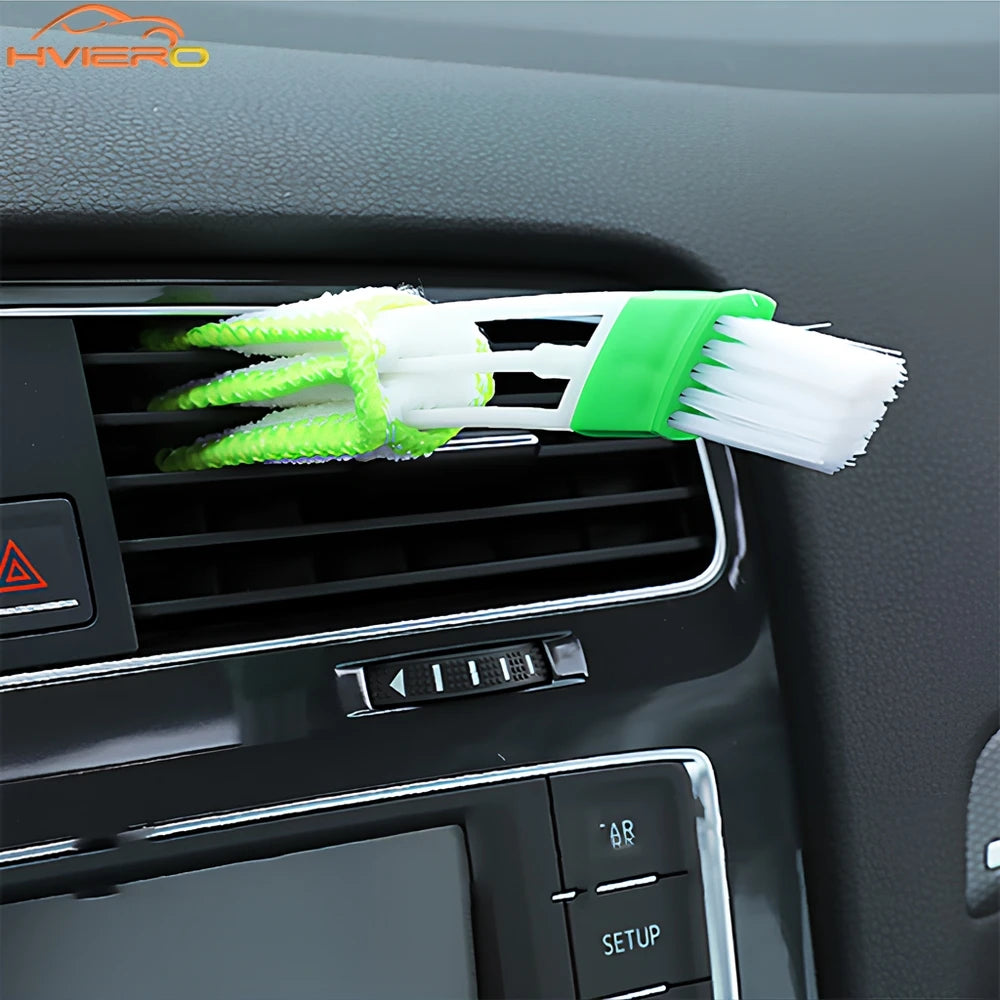 1Pcs Car Air Conditioner Vent Slit Cleaning Brushs grooves Dusting Blinds Keyboard Cleaning Dust Removal Tools Dual head brush