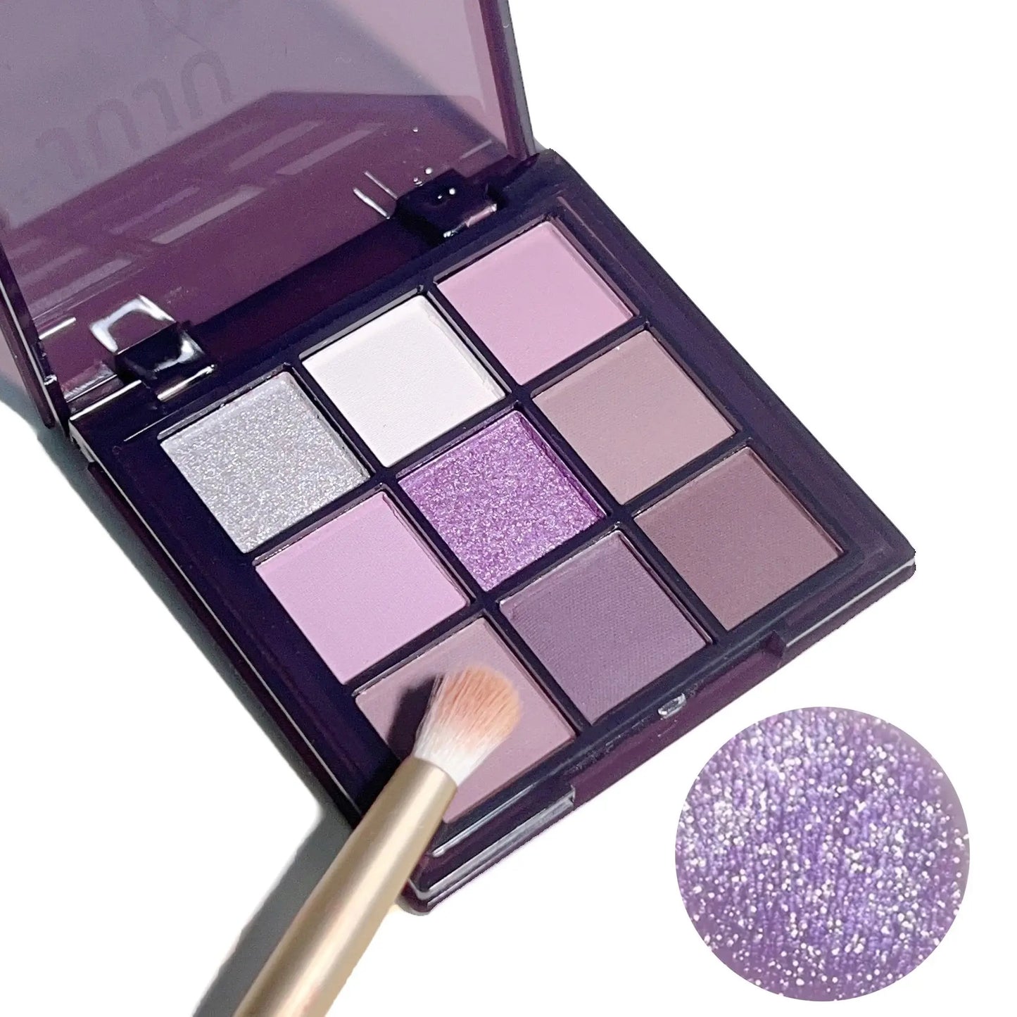 Purple Eyeshadow Palette -9 natural and shimmery finish colors for a long-lasting smoky eye makeup