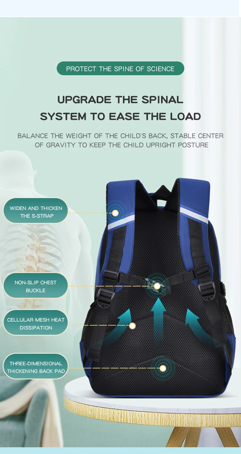 AstroPack School Backpack – Waterproof Laptop Bag for Boys Ages 6–12, Grades 1–6