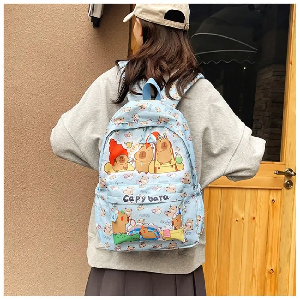 Capybara Breeze Backpack – Ultra-Light Cuteness for School & Play!