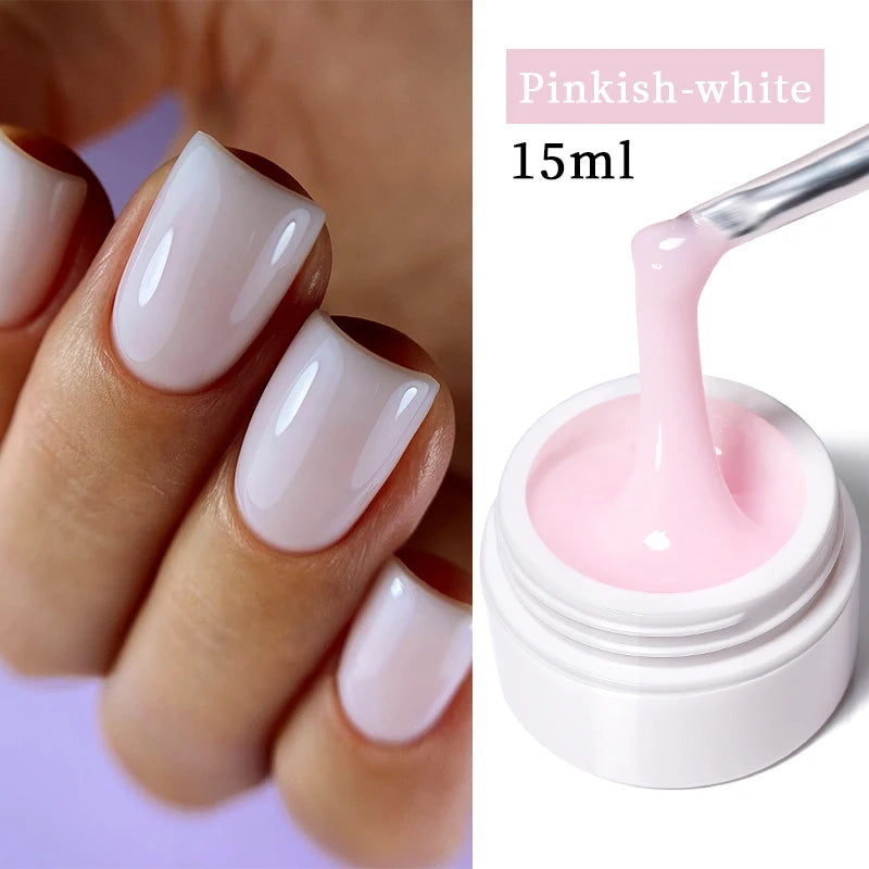 UR SUGAR Jelly Nail Extension Gel – Clear, Nude & Milky White Shades for Chic DIY Manicures
