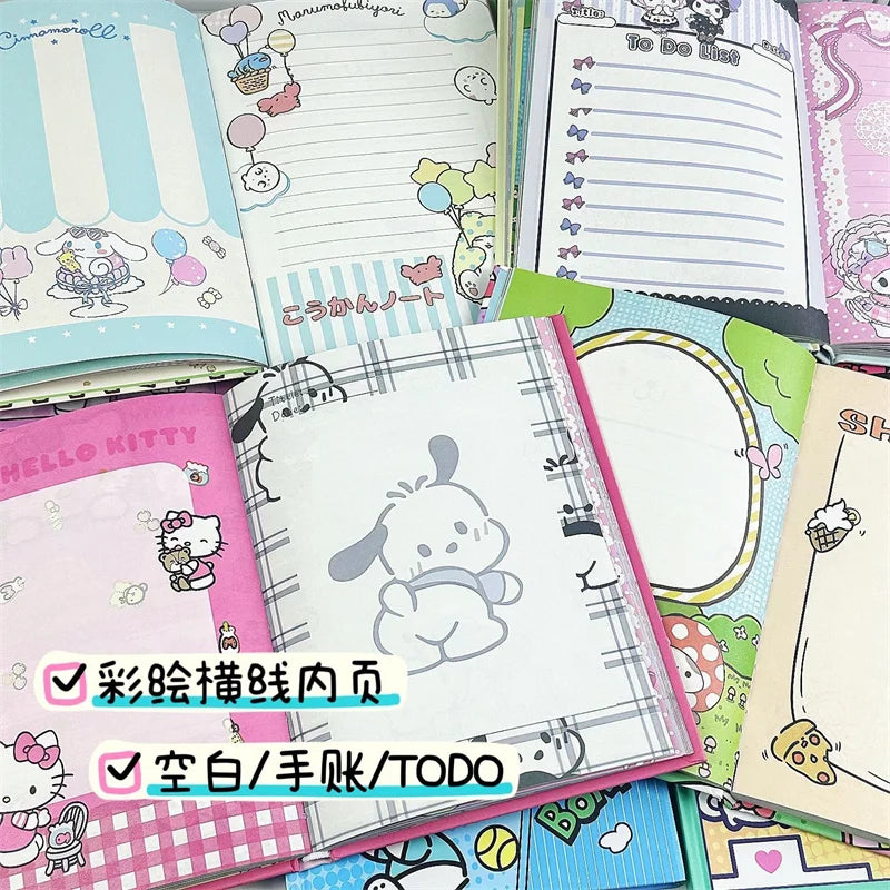 Hello Kitty x Hangyodon A5 Notebook – Full-Color Cartoon Journal with Hard Cover & Kawaii Vibes
