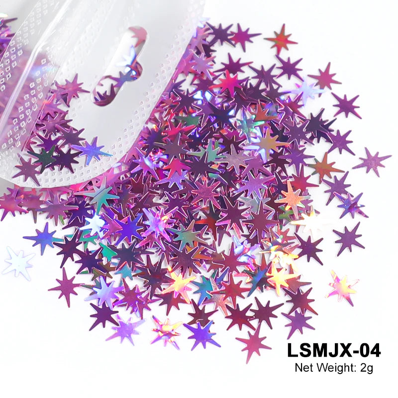 Starstruck Sparkle – Holographic Silver Nail Sequins for Viral DIY Looks