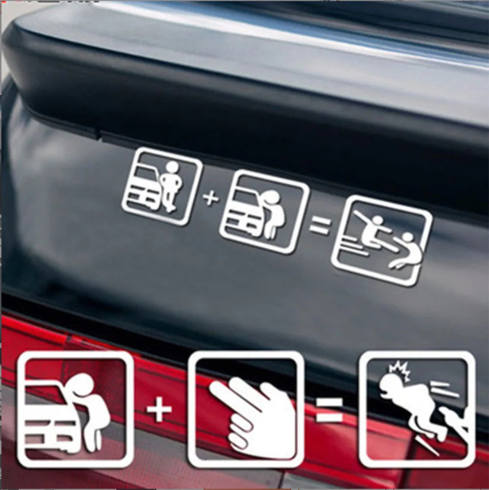 Creative Don't Touch My Car Car Sticker Decals - Funny Exterior Auto Decals for Universal Car Window Accessories