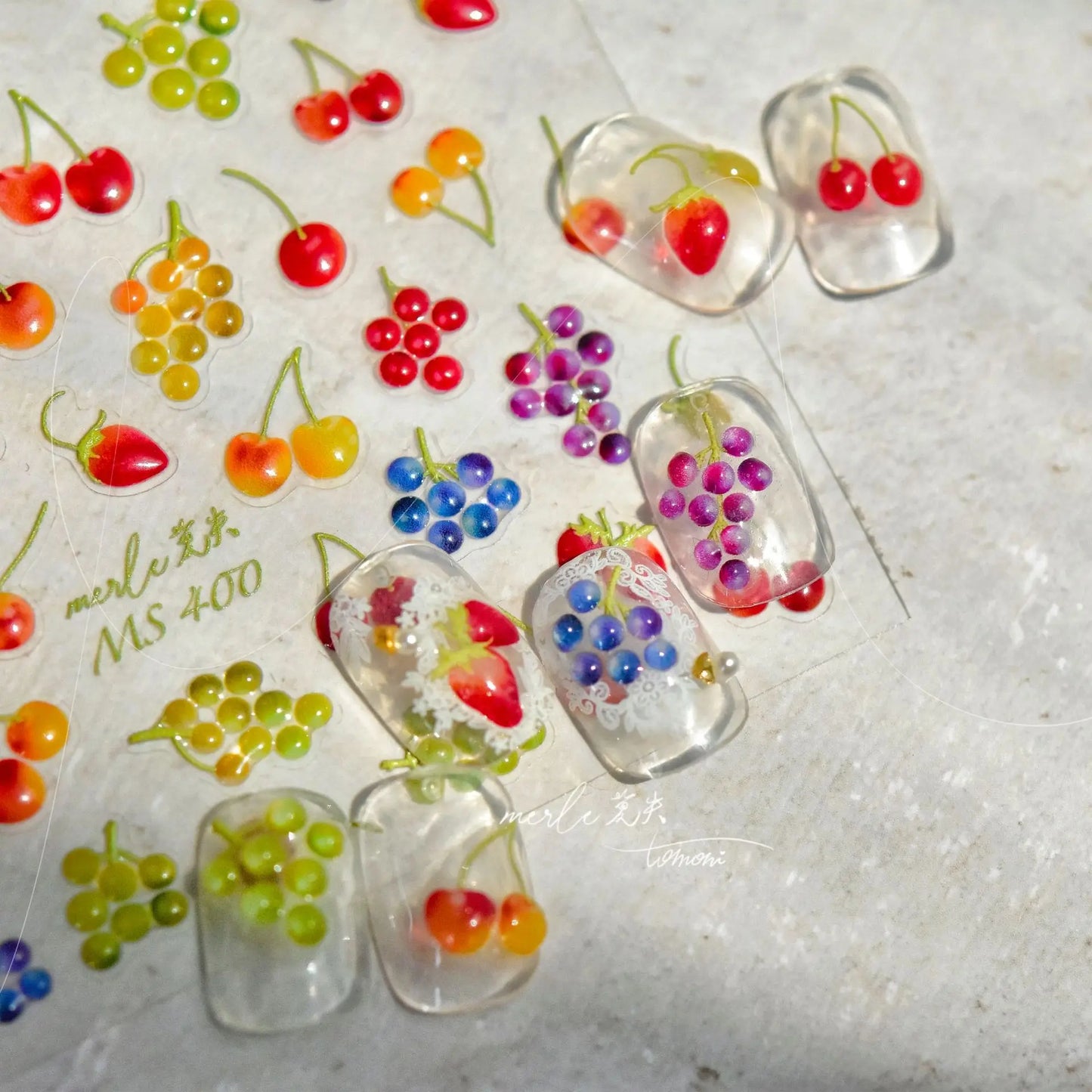 Jelly Cat Summer Fruits – Cute Watermelon & Ice Cream Nail Stickers for DIY Manicures
