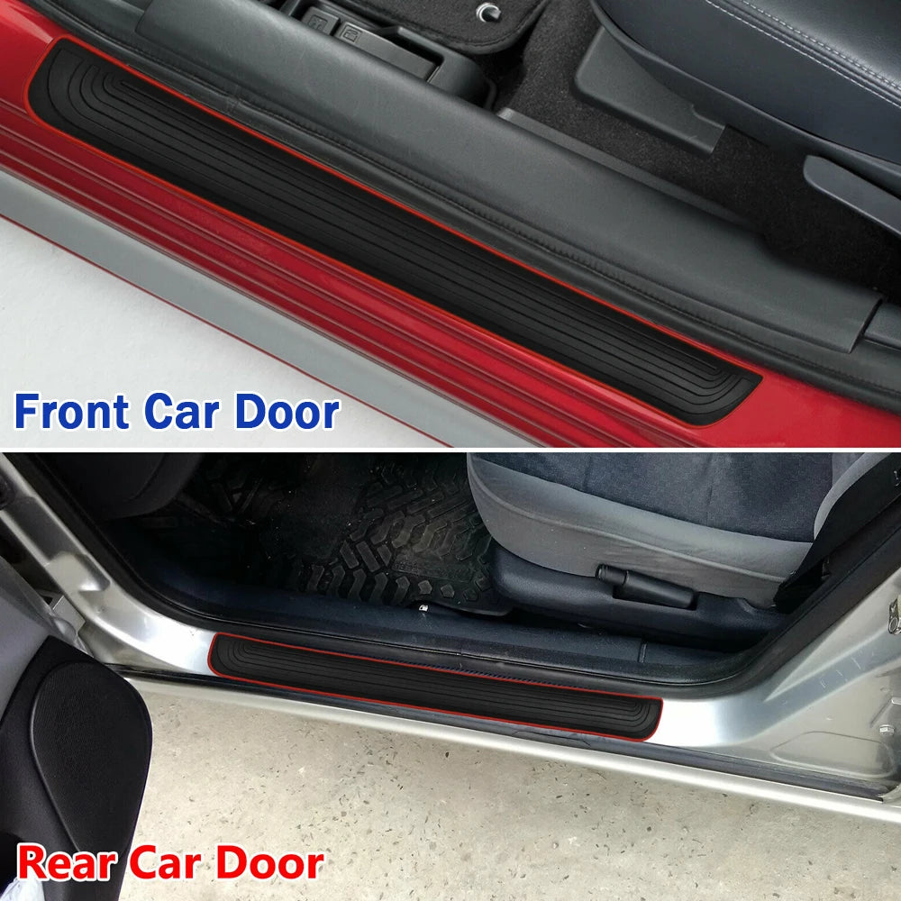 Rubber Guard Door Sill Scuff Covers – 4PCS Set