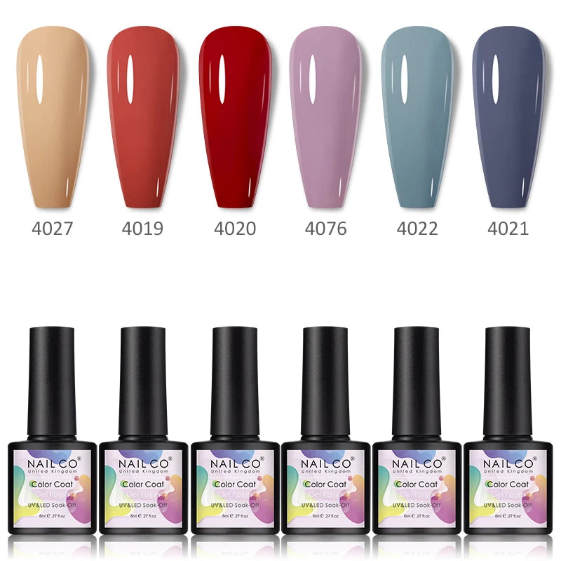 NAILCO Nail Art Dream Set – 6pcs Gel Lacquer for Bold, Glossy Looks