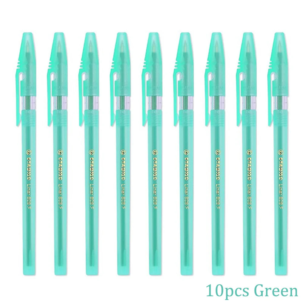 6/10pcs Stabilo Antistatic Ballpoint Pen 808F Liner Smooth 0.38mm Extra-fine Cap Medium Oil Pen Cute Study Office Stationery