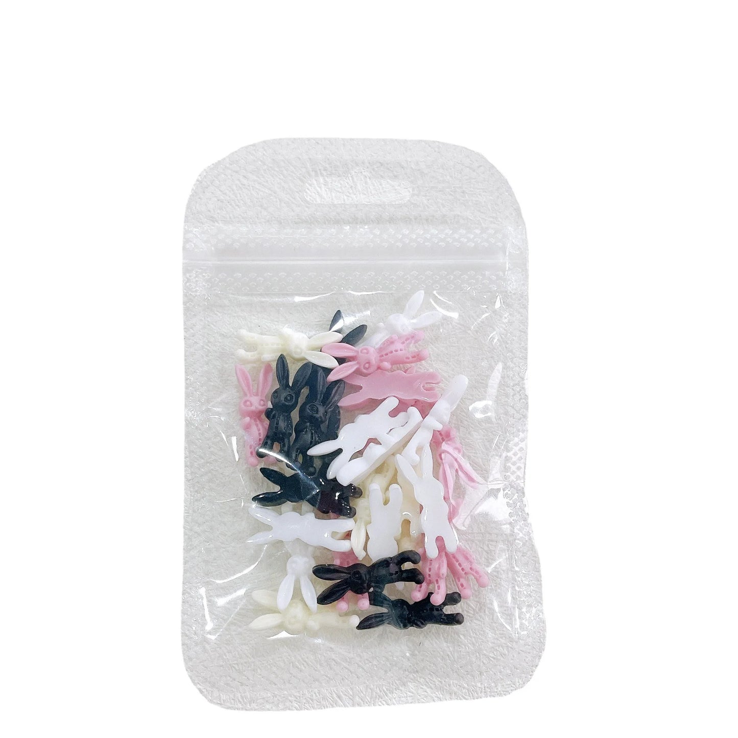 Kawaii Bunny Nail Charms – 60PCS 3D Acrylic Set for Creative Nail Art