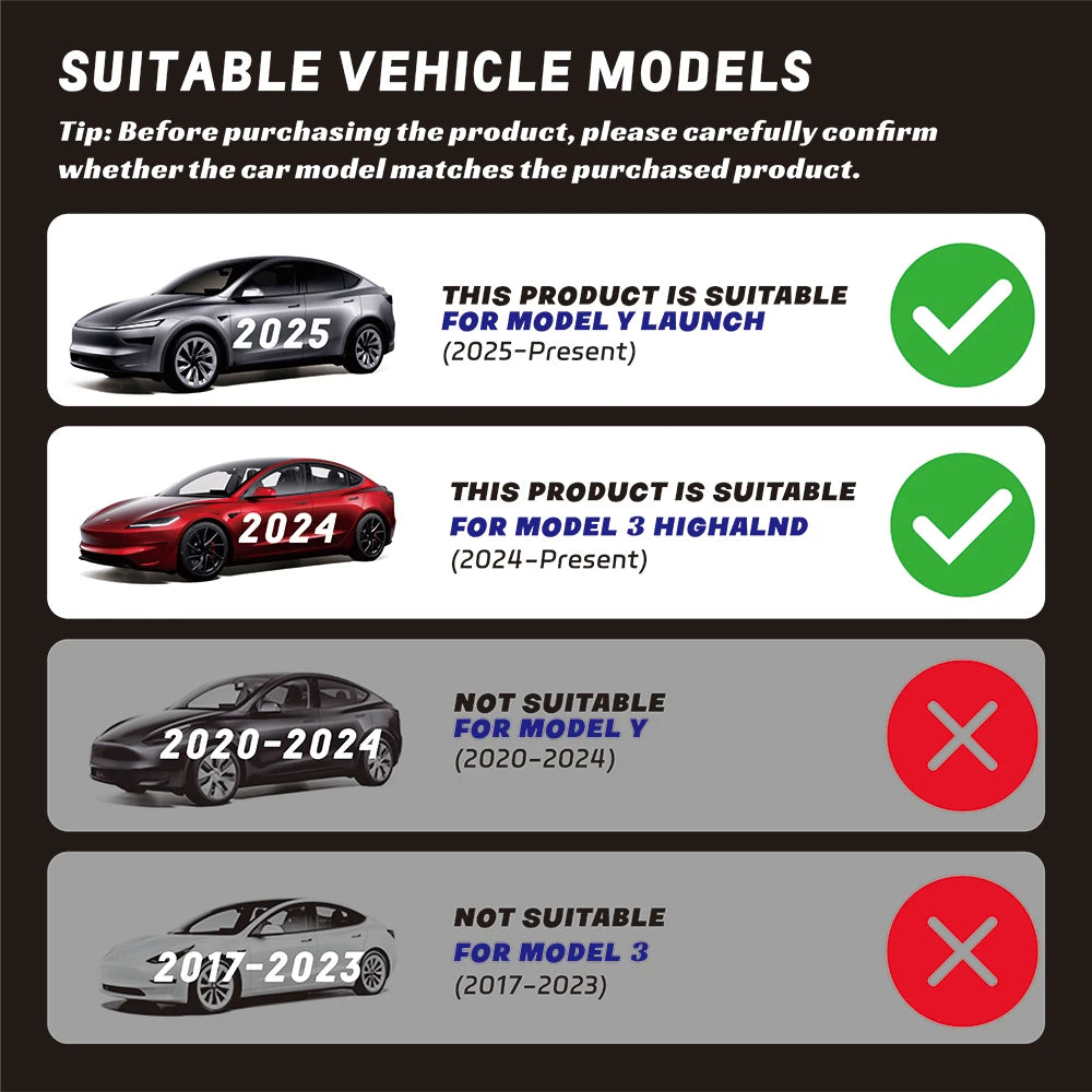 Tempered Glass Film Protector for New Tesla Model Y Launch Juniper 2025 Model 3 Highland 2024  Rear Center Control Protective