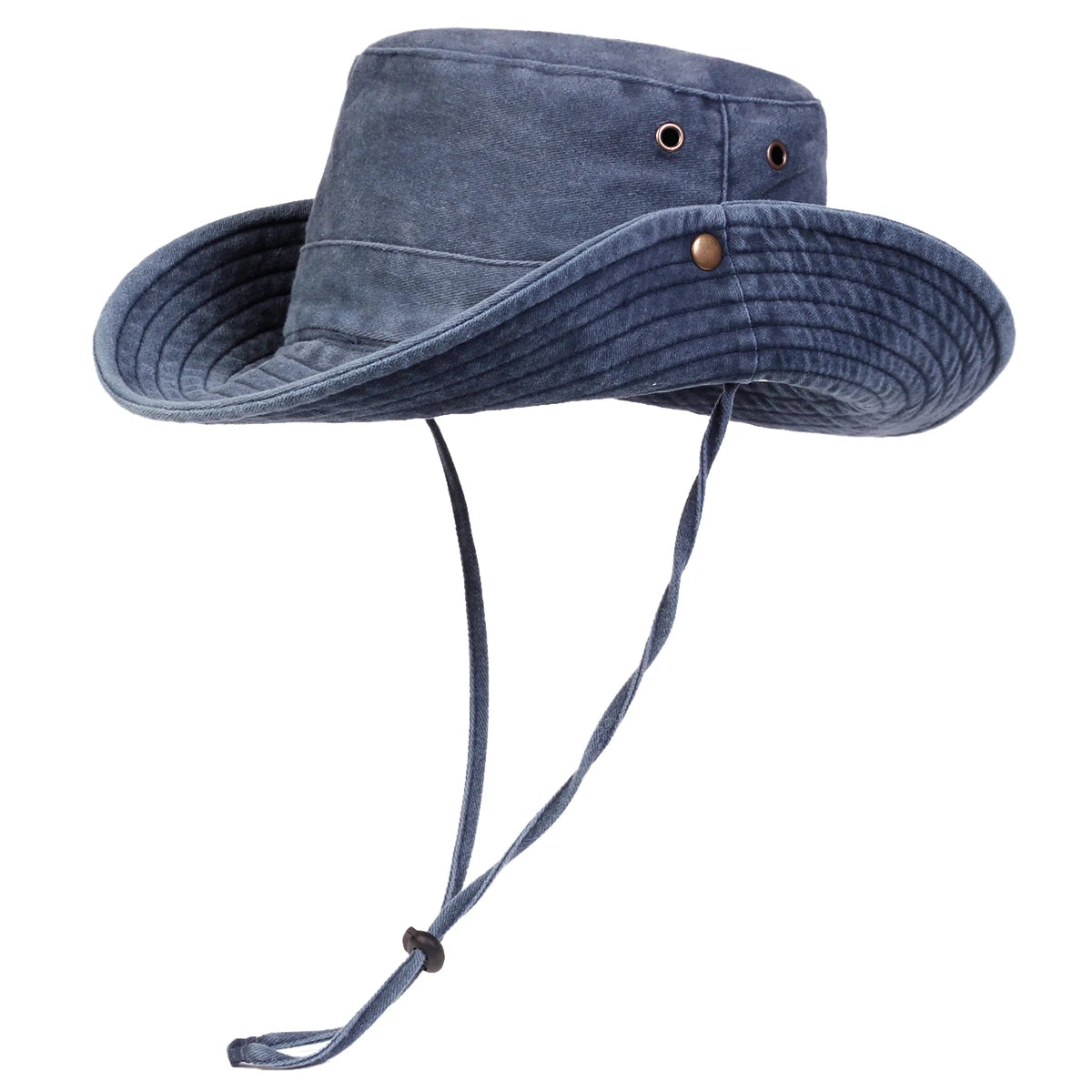 Men Big Eaved Solid color Washed Bucket Hats Fishermen Caps Outdoor Casual Cap Men Sunscreen Hat