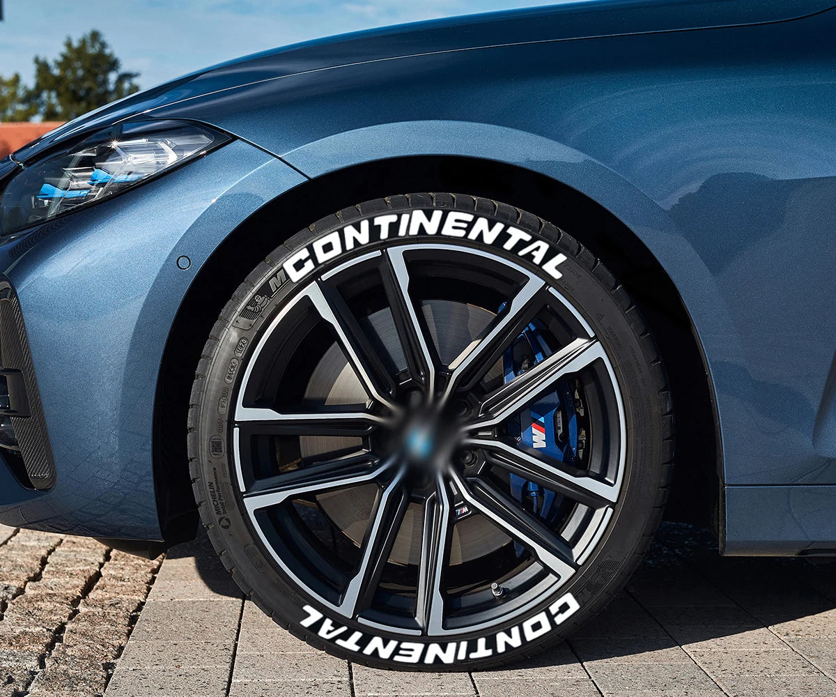 8pcs Car Tire Decals Car Tuning Universal 3D Permanent PVC Conjoined Letter Decals kit