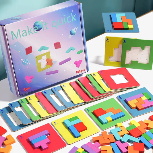 3D Tangram Math Puzzle – Interactive Building Blocks Game for Kids