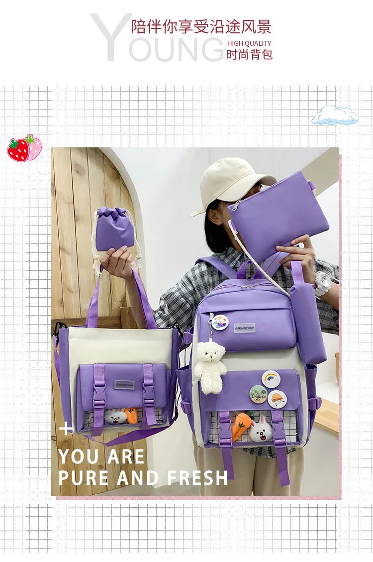 Mega School Backpack Set – Bold, Roomy & Class-Ready!