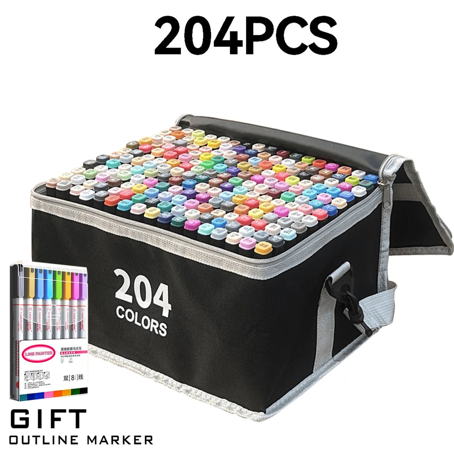 24/36/48/60/80/120/168 Colors Double Tip Permanent Art Marker pens for Drawing Painting Sketching Comics Design School Supplies
