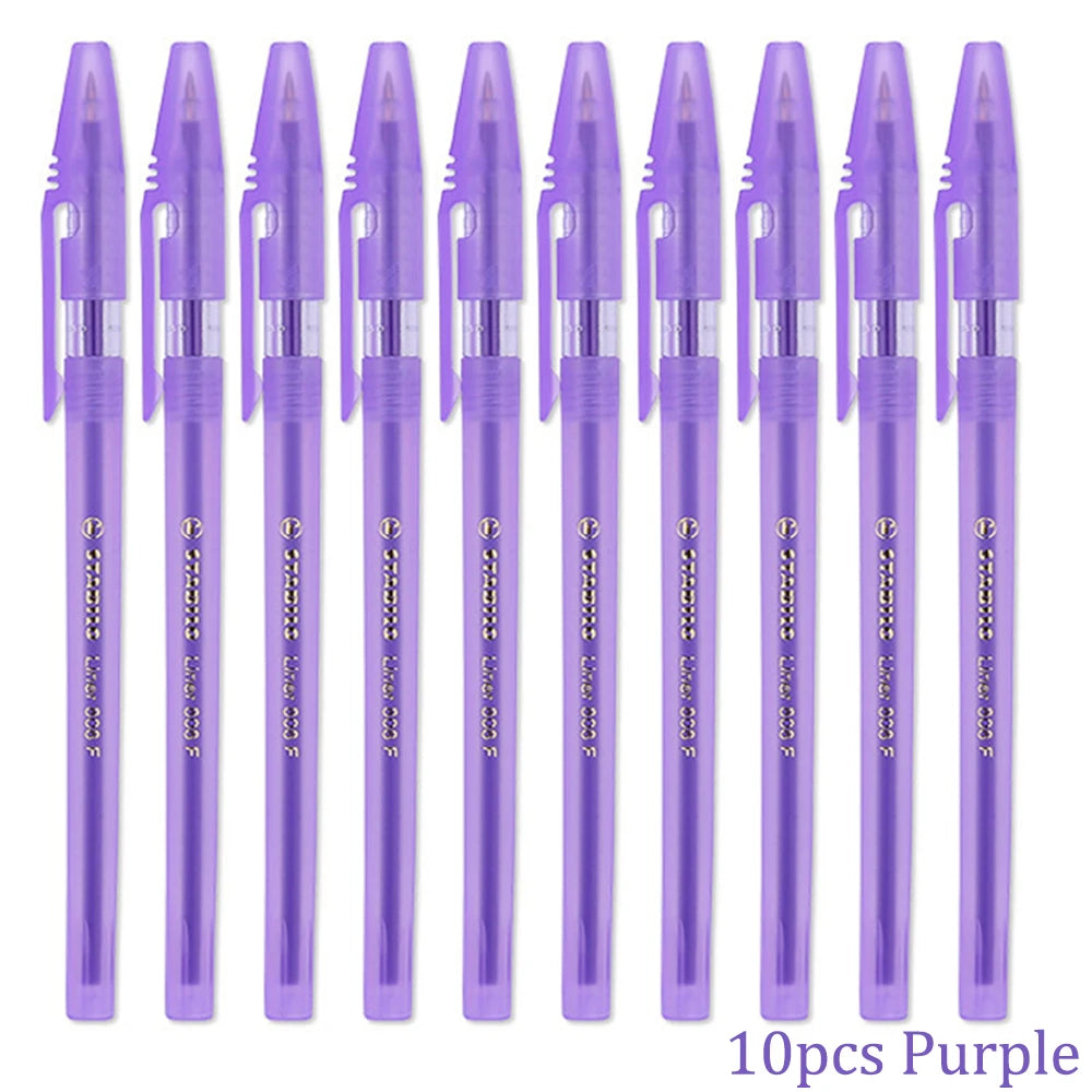 6/10pcs Stabilo Antistatic Ballpoint Pen 808F Liner Smooth 0.38mm Extra-fine Cap Medium Oil Pen Cute Study Office Stationery