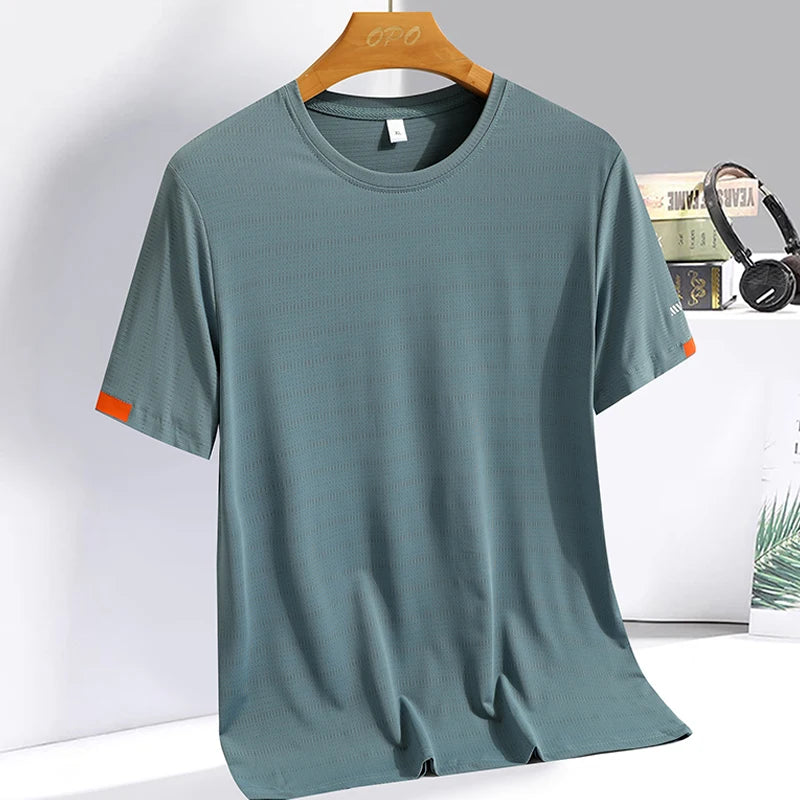 Men’s Ice Silk T-Shirt – Cool, Comfy & Built to Move!
