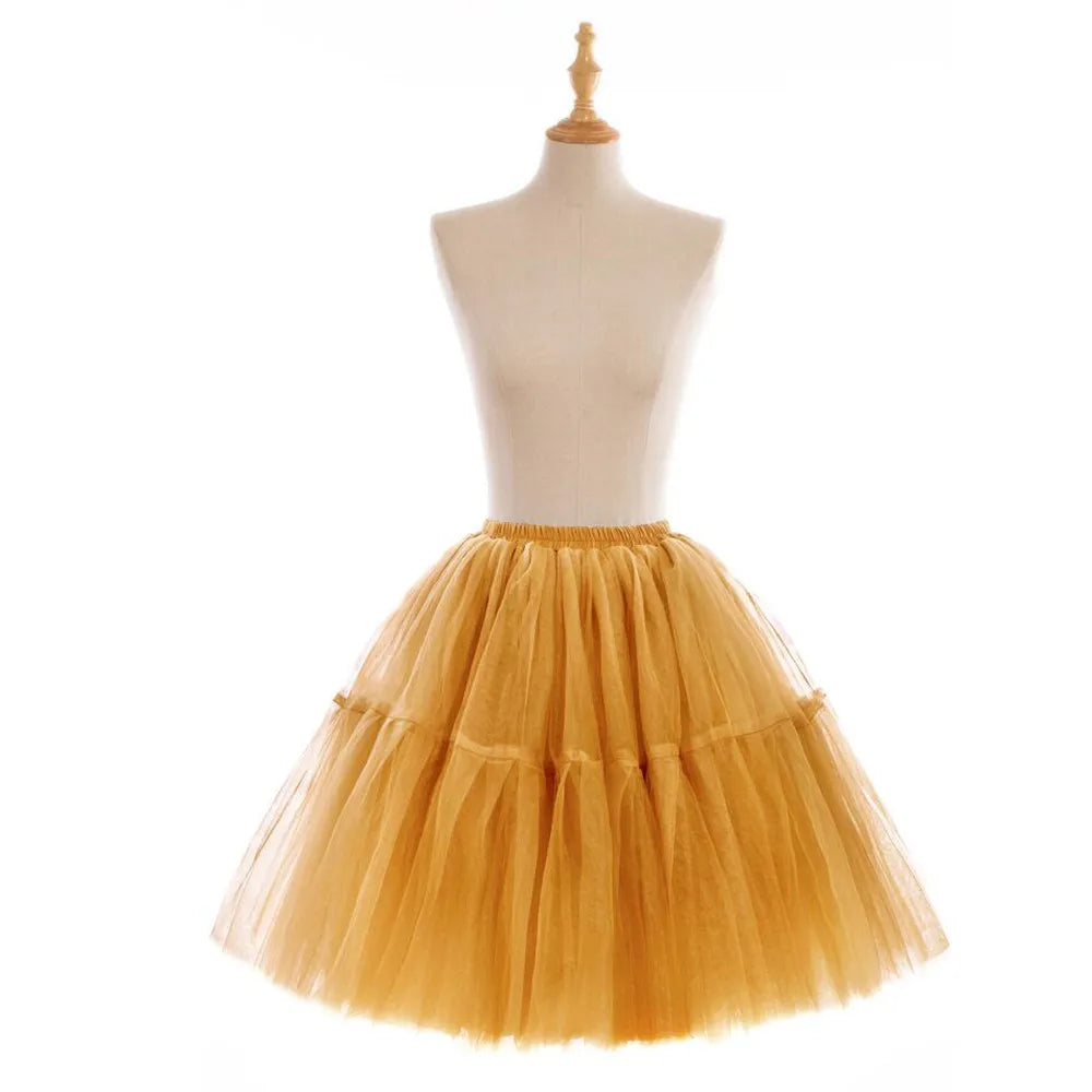 MisShow Women Tutu Short Skirt High Waist Mesh Soft Tulle Skirt Puffy Pettiskirt Prom Ball Gown Party Dance Tutu Dress
