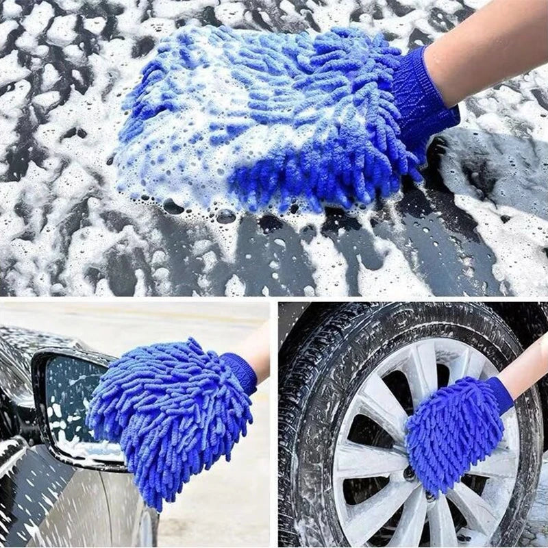 Waterproof Car Wash Microfiber Chenille Gloves Thick Car Cleaning Mitt Wax Detailing Brush Auto Care dusting gloves Glove