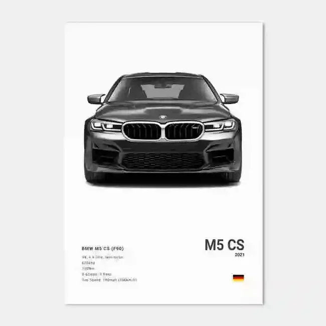 Car Luxury Sports Car Wall Art Poster Black And White Canvas Painting Wall Art Poster M5 M3 GTR M140 Living Room Home Decor Gift
