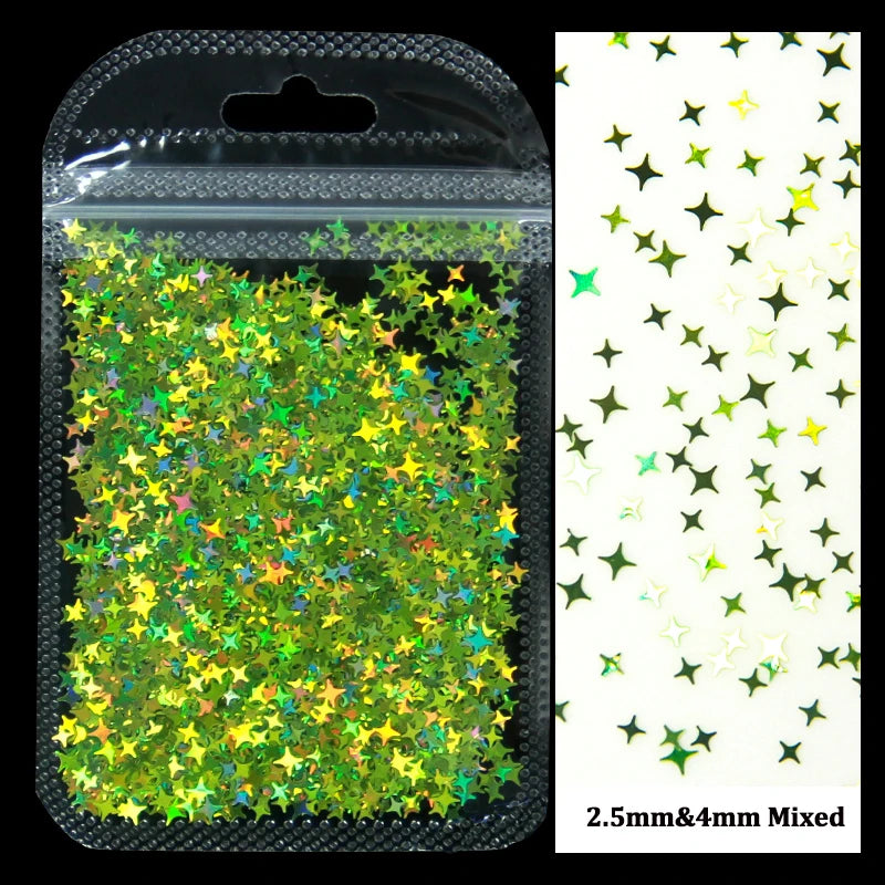 Starstruck Sparkle – Holographic Silver Nail Sequins for Viral DIY Looks