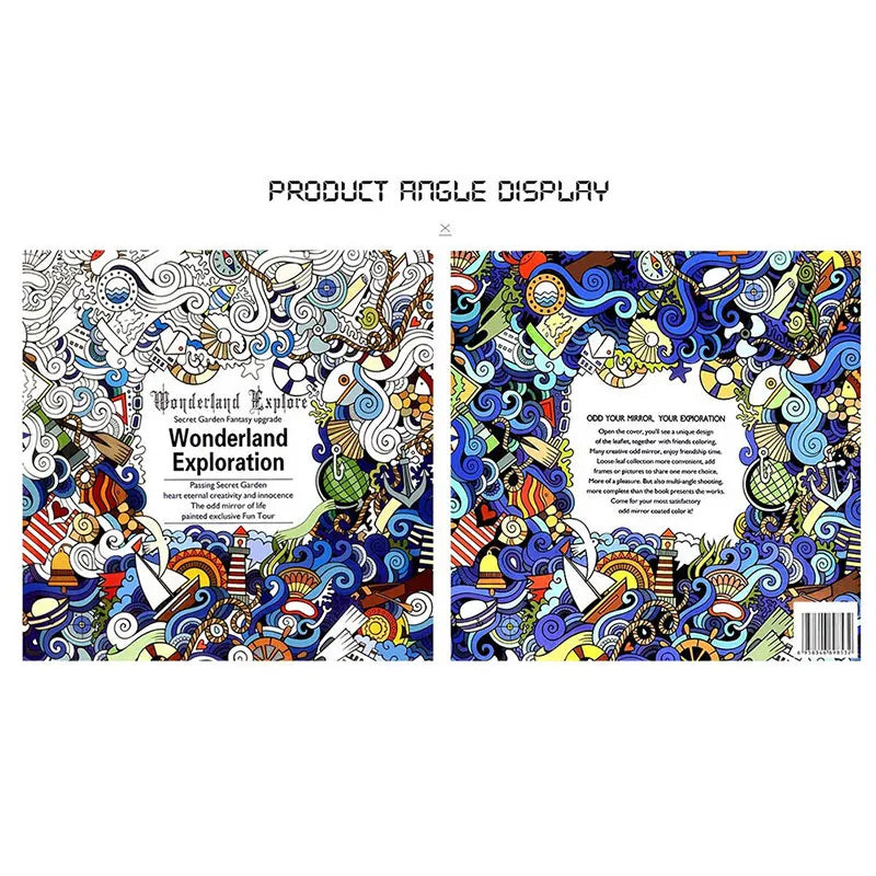 1PCS 24 Pages Mandalas Flower Coloring Book For Children Adult Graffiti Drawing