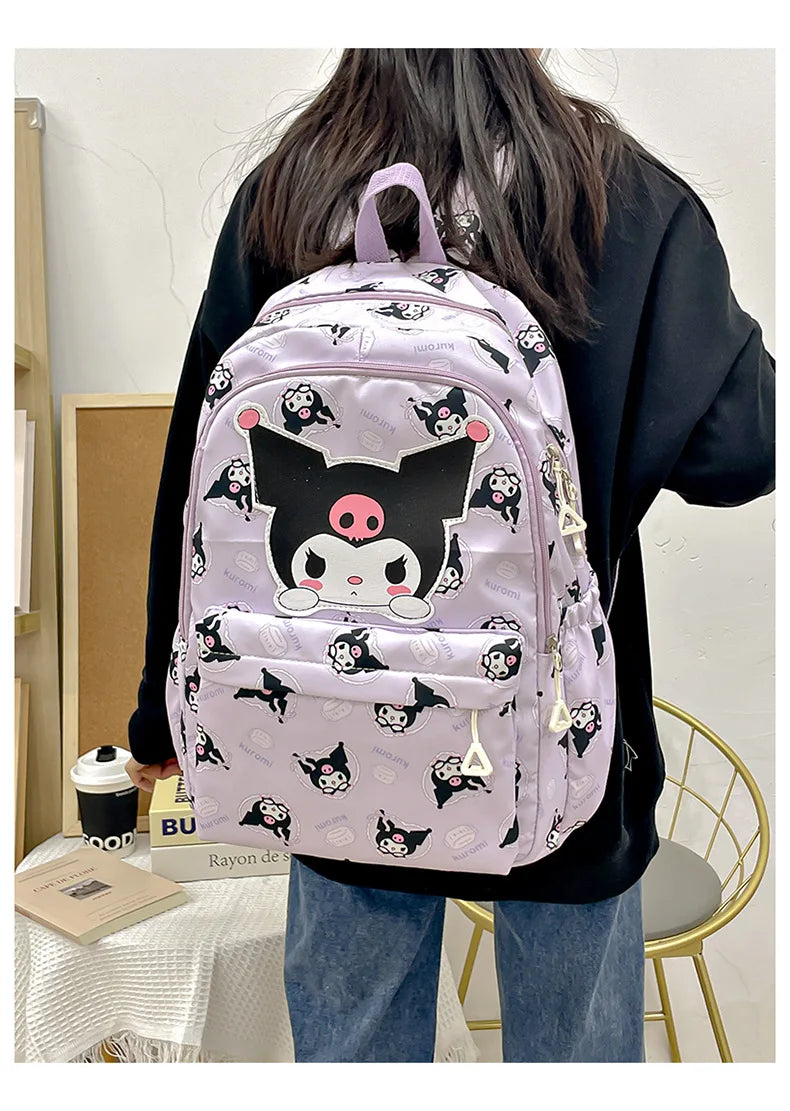 Cinnamoroll PlushTech Backpack – Kawaii Sanrio Schoolbag with Laptop Compartment for Kids & Teens!