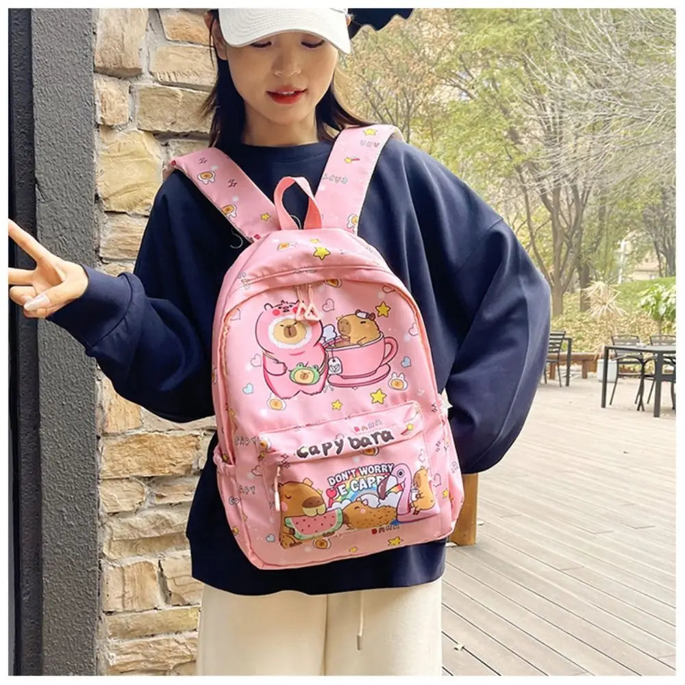 Capybara Breeze Backpack – Ultra-Light Cuteness for School & Play!