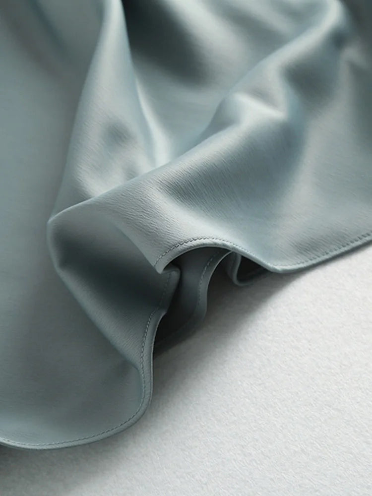 Summer Faldas Mujer Moda Midi Skirts Womens England Office Lady Satin High Waist Simple Elegant Long Skirt Women