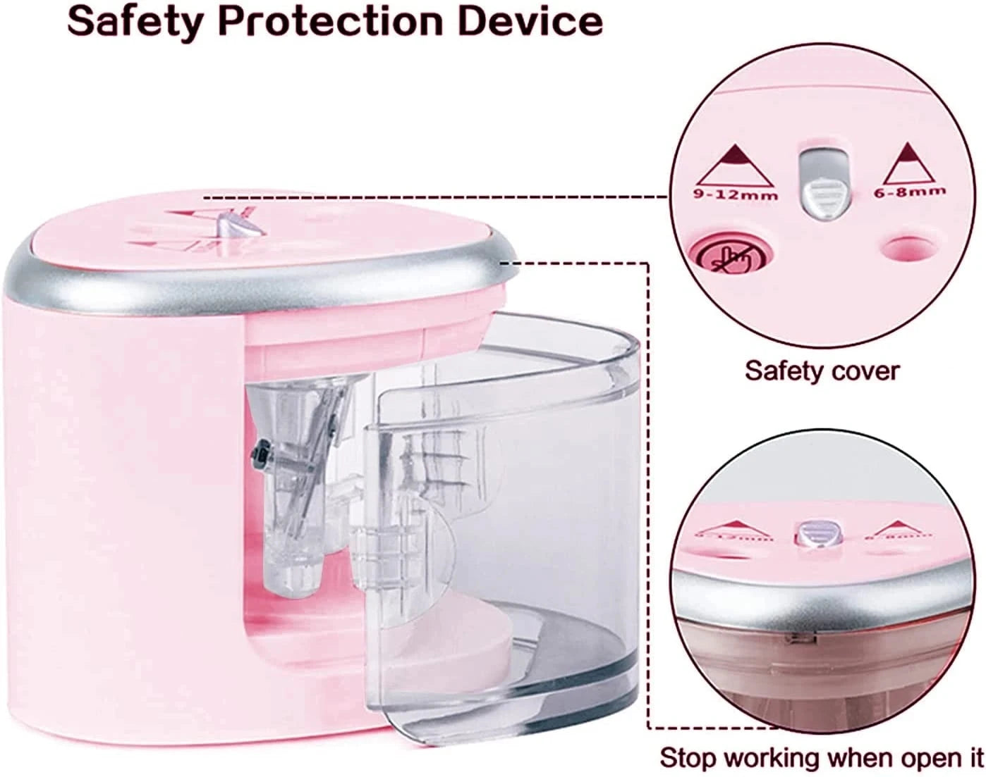 enwin Dual-Hole Electric Pencil Sharpener – Auto Switch Design for Home, School & Creative Art Stationery Use