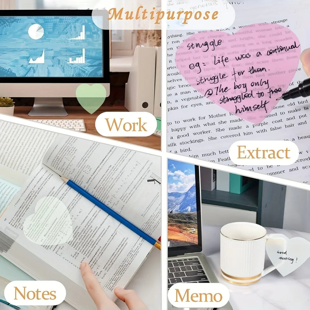 160 Pack Round Fluorescent Sticky Notes, Waterproof Durable Notes, Multipurpose Bookmark & Page Flags