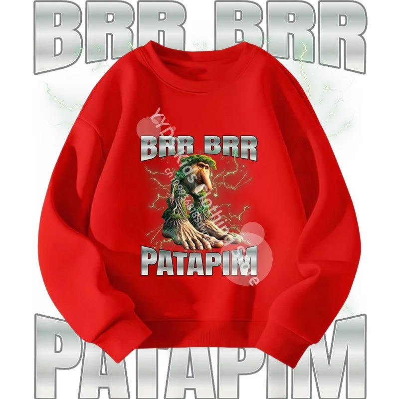 Italian Brainrot Graphic Sweatshirt Bombardiro Crocodilo Funny Meme Kids Clothes Italian Brainrot Fashion Children's Clothing