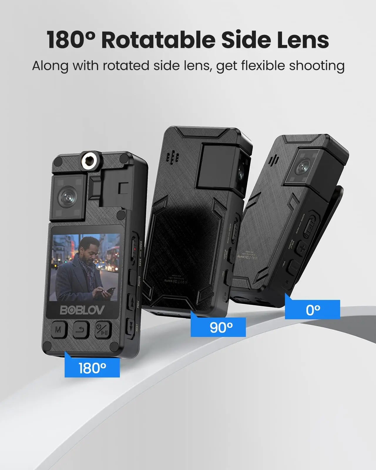 BOBLOV Mini Camera A24 HD 1296P Sports Action DV Digital Cameras Security Protection Small Camcorder Pocket Police Body Camara