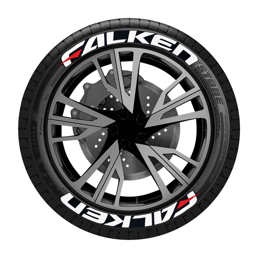 8pcs Car Tire Decals Car Tuning Universal 3D Permanent PVC Conjoined Letter Decals kit