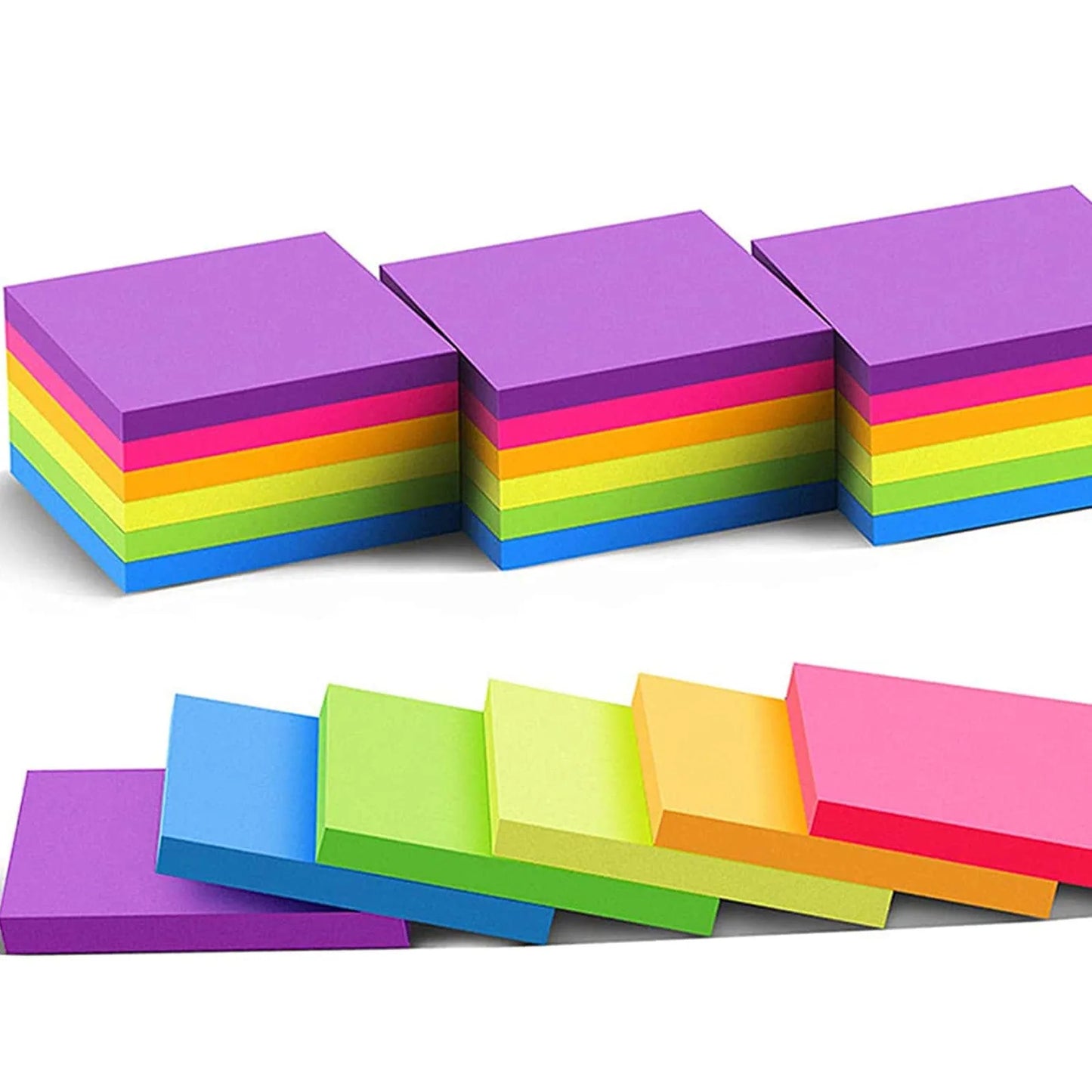 Kawaii Sticky Notes Set – 6 Colors, 300 Sheets 3" Memo Pads for School, Office & Creative Stationery Lovers