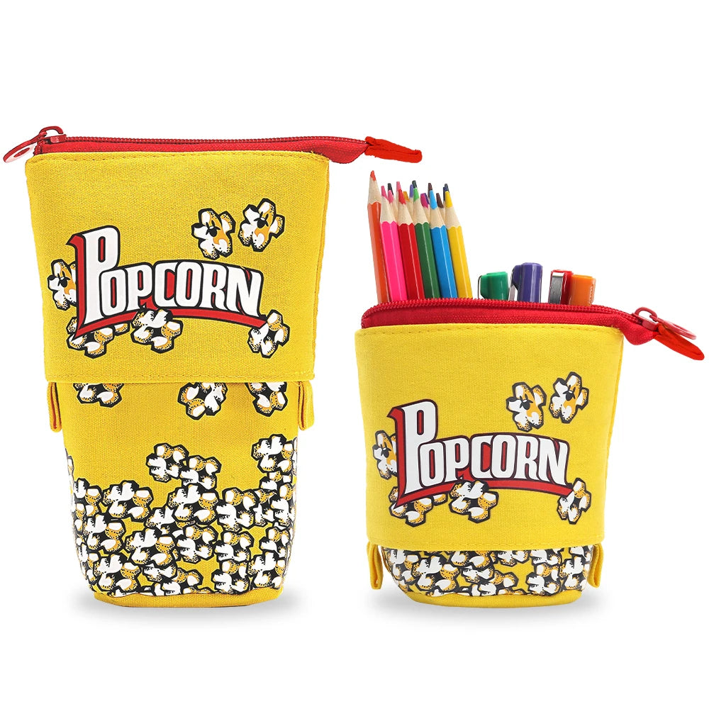 Kawaii Telescopic Standing Pencil Case – Spacious Pop-Up Pen Holder & Portable Pouch for School, Study & Desk Setup