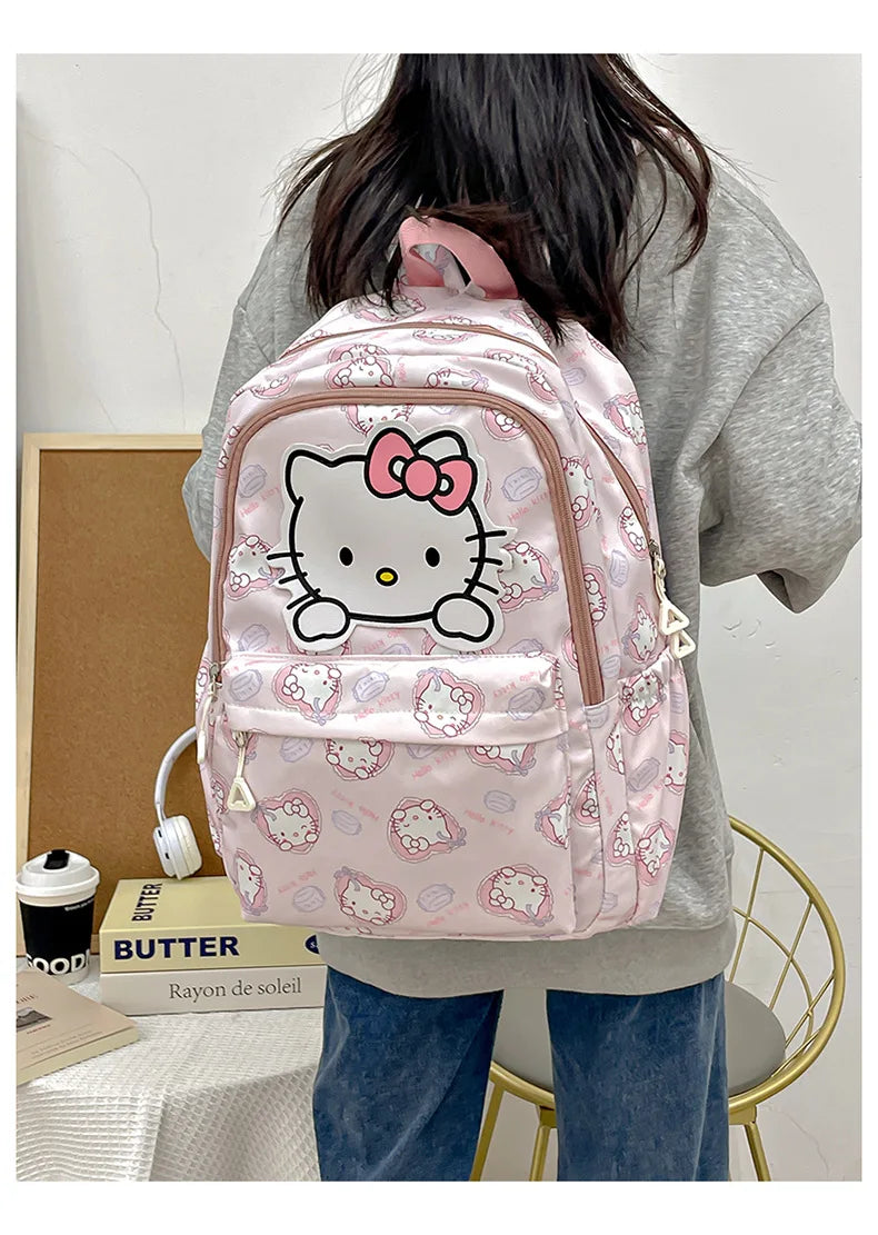 Cinnamoroll PlushTech Backpack – Kawaii Sanrio Schoolbag with Laptop Compartment for Kids & Teens!