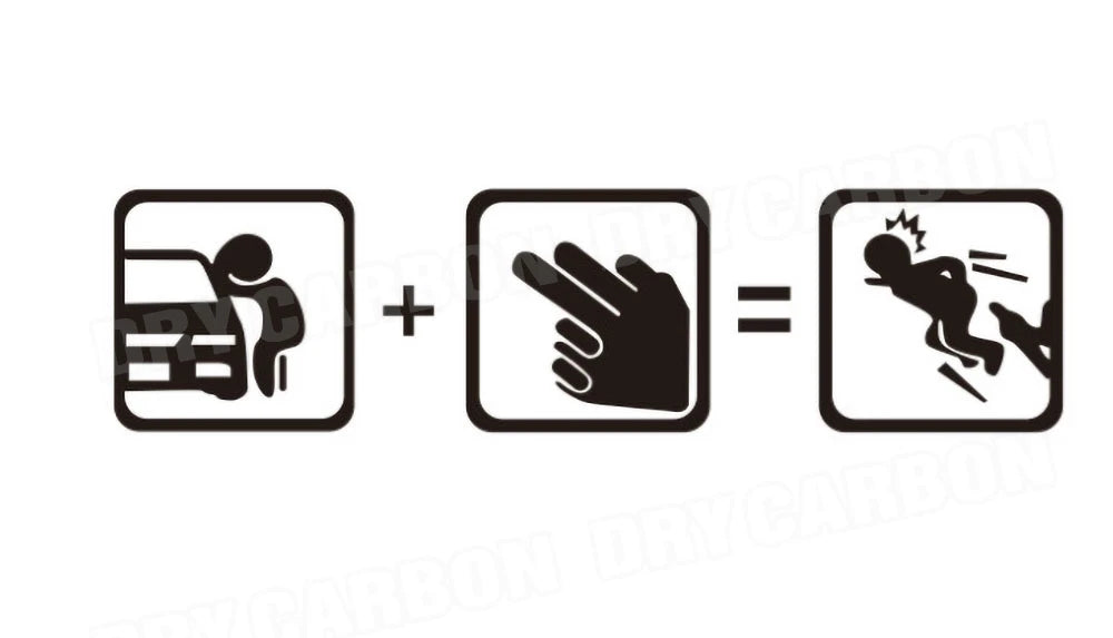 Creative Don't Touch My Car Car Sticker Decals - Funny Exterior Auto Decals for Universal Car Window Accessories