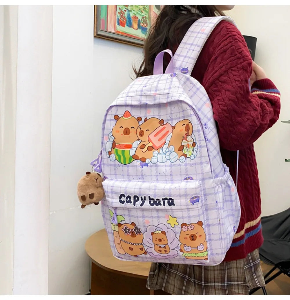 Capybara Breeze Backpack – Ultra-Light Cuteness for School & Play!