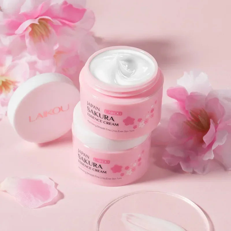 LAIKOU Japan Sakura Face Cream Smoothing Moisturizer Whitening Nourishing Oil Control Moisturizing Skin Care Repair Skin 25g