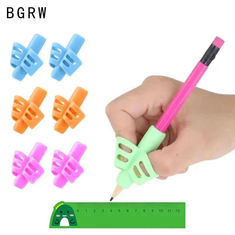 6-Piece Ergonomic Pencil Grip Set – Handwriting Posture Training Grippers for Toddlers & Kids Learning to Write