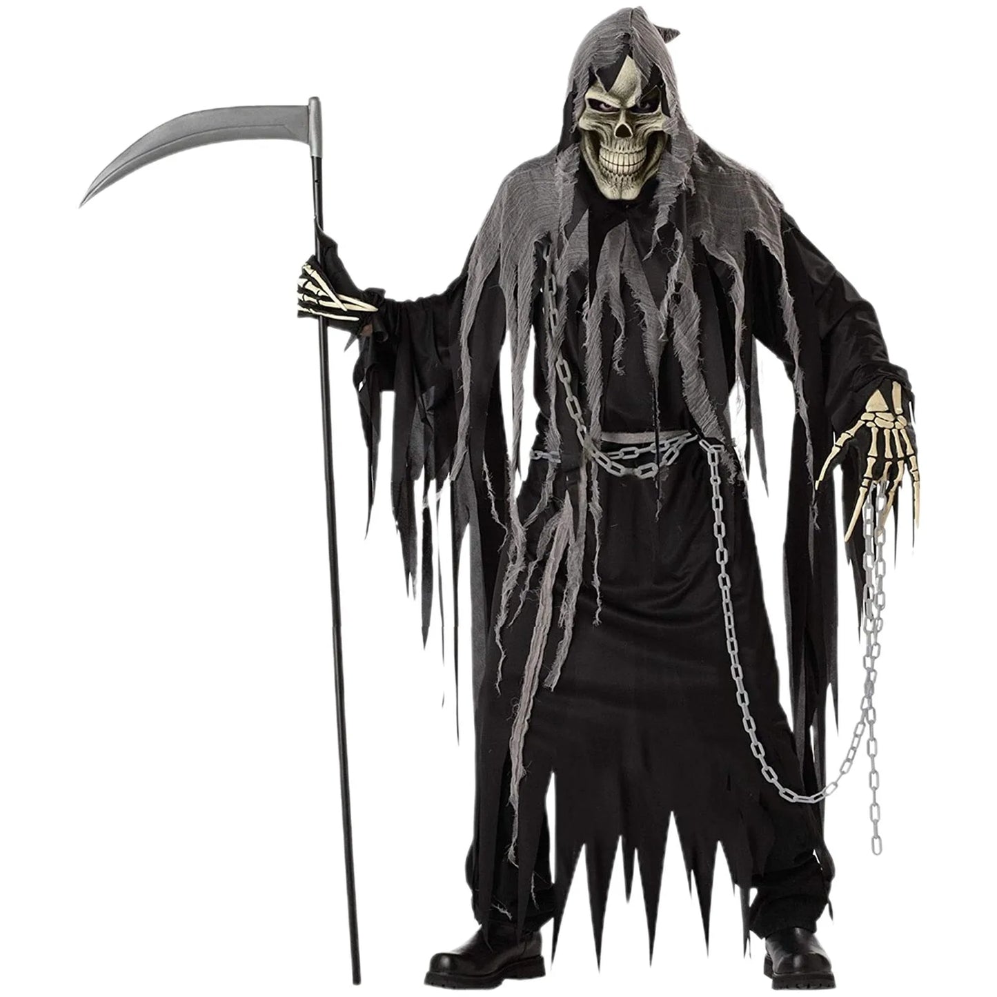Halloween skeleton ghost cosplay costume adult horror death god costume cosplay robe costume cosplay fancy costume